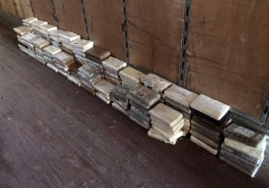 More than 343 pounds of cocaine worth an estimated $5 million was seized from a big rig in Norco on May 12, 2015. (Credit: Riverside County District Attorney’s Office)