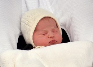  The Duchess of Cambridge was safely delivered of a daughter weighing 8lbs 3oz, Kensington Palace announced. The newly-born Princess of Cambridge is fourth in line to the British throne.(Credit: John Stillwell/AFP/Getty Images)