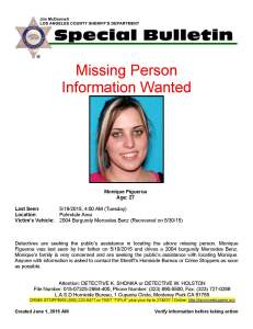 A flier regarding the disappearance of Michelle Figueroa was released by the Sheriff's Department on June 1, 2015.