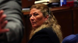 LAPD Officer Mary O'Callaghan is seen during her assault trial. (Credit: Genaro Molina/Los Angeles Times)