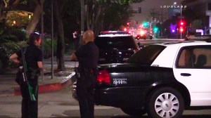 A superior court judge was taken into custody after allegedly shooting at LAPD officers in West Los Angeles. (Credit: Loudlabs News)