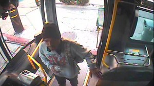 The man sought in an L.A. Metro bus slashing attack is seen in an image provided by the Los Angeles County Sheriff's Department. 