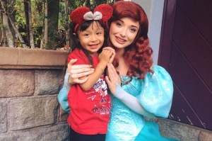 Stephanie Martinez, 3, is seen with the Disney character Ariel in a photo published on a GoFundMe page.