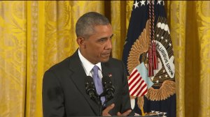 President Barack Obama discusses the Iran nuclear deal at a White House press conference on Wednesday, July 15, 2015. (Credit: CNN)