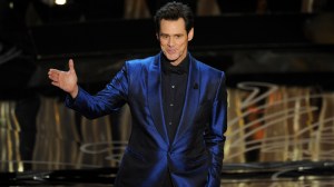 Actor Jim Carrey speaks onstage during the Oscars at the Dolby Theatre on March 2, 2014, in Hollywood.. (Credit: Kevin Winter/Getty Images)