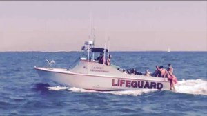 Dangerous rip currents on Tuesday prompted a mass rescue operation in Venice where at least 28 swimmers were pulled from the water. (Credit: LACFD Lifeguards)