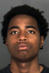 Santini Tate is seen in a booking photo provided by the Rancho Cucamonga Police Department. 