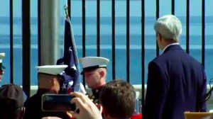 The American flag was raised at the U.S. embassy in Cuba for the first time in 54 years on Aug. 14, 2015. (Credit: CNN)