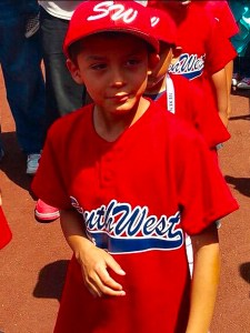 This photo of Ivan Sandoval was provided to KTLA by his T-ball coach. Sandoval died Aug. 3, 2015, after a two-car crash in Santa Ana.