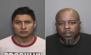 Miguel Gomez Villa, left, and Jerro Roderick are seen in booking photos. (Credit: Orange Police Department)