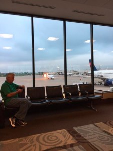 "A sudden flame" erupted from a Delta-operated SkyWest plane on the tarmac of Nashville International Airport Friday morning, August 7, 2015. (Credit: Jason Taylor)