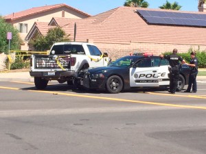 Brandon Martin was spotted driving a truck taken from the crime scene the day before. (Credit: KTLA) 