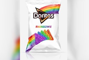 The limited-edition Doritos Rainbows chips will feature inspirational quotes on the outside of the bag. (Credit: PepsiCo)