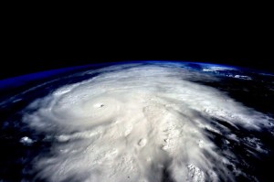 In this handout photo provided by NASA, Hurricane Patricia is seen from the International Space Station. The hurricane made landfall on the Pacific coast of Mexico on Oct. 23, 2015. (Credit: Scott Kelly/NASA via Getty Images)