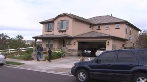 Agents raided this home in Santa Clarita in connection with a multi-million dollar sports gambling ring. (Credit: KTLA)
