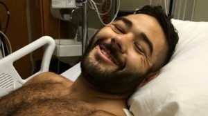 Chris Mintz is seen in a photo posted to a GoFundMe page that has been set up for him. 