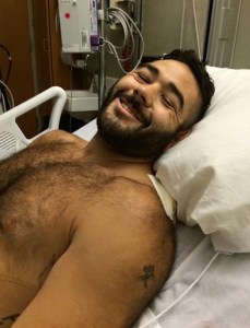 Chris Mintz is seen in a photo posted to a GoFundMe page that has been set up for him. 