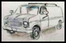 This sketch released by SBSD shows a van that two men used in an attempted kidnapping Oct. 16, 2015, in Apple Valley.