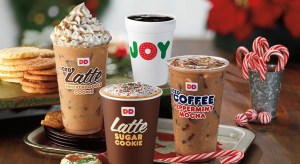 Dunkin' Donuts' released this image of its holiday coffee lineup.