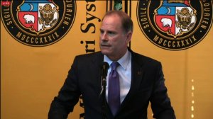 Tim Wolfe has resigned from the presidency of the University System of Missouri, he announced in a press conference on Nov. 9, 2015. He told members of the media: "I'm resigning as president of the University of Missouri System. My motivation in making this decision comes from love." (Credit: University of Missouri)