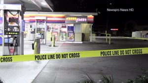 Police tape is seen at the scene of a fatal shooting in Colton on Dec. 23, 2015. (Credit: Newspro News HD)