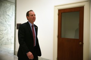 U.S. Rep. Adam Schiff (D-CA) on his way back to his Capitol Hill office Jan. 28, 2015, when he introduced a legislation to authorize military actions against ISIS. (Credit: Alex Wong/Getty Images)