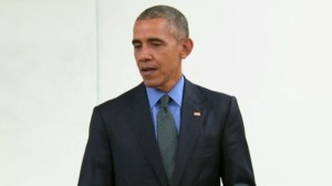 President Obama speaks to reporters after meeting with first responders and victims' families in San Bernardino on Dec. 18, 2015. (Credit: Pool)