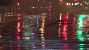 Rain falls in Riverside on Dec. 22, 2015. (Credit: LNN)