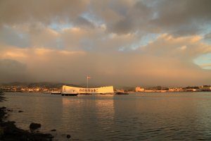 The USS Arizona Memorial at Pearl Harbor, pictured, is the final resting place for the 1,177 crewman of the USS Arizona, who perished on Dec. 7, 1941. (Credit: National Park Service)