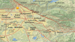 A preliminary 2.8-magnitude earthquake hit the Devore area on Dec. 30, 2015, about 12 hours after a 4.4 temblor shook the area. (Credit: USGS) 