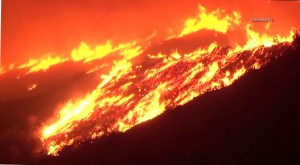 The Solimar Fire is pictured in Ventura County on Dec. 26, 2015. (Credit: OnScene)