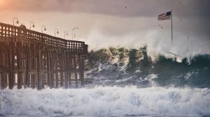 Photographer Ricky Staub posted this photo of a massive wave crashing into the Ventura pier on his Instagram account, @NeighborhoodFilm, on Dec. 11, 2015.