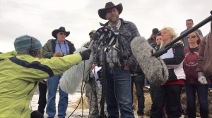 Ammon Bundy addressed the media today on day 12 of the occupation of Mahleur National Wildlife Refuge by anti-government protesters on Jan. 11, 2016. (Credit: Sara Weisfeldt/CNN) 