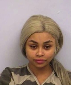 Blac Chyna, whose birth name is Angela Renee White, is seen in a booking photo released by the Austin Police Department. 