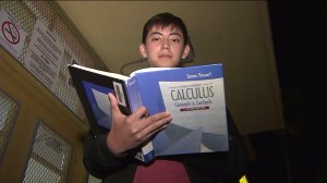 Cedrick Argueta, a senior at Abraham Lincoln High School in Lincoln Heights, is one of only 12 students in the world to earn a perfect score on the exam. (Credit: KTLA)