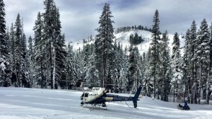 Placer County Sheriff's Office posted this photo on Jan. 18, 2016, of a helicopter involved in the search for missing ski instructor Carson May. 