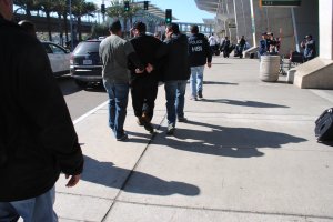 Joel Wright, 23, was arrested by undercover federal agents at San Diego International Airport on Jan. 29, 2016, officials said. (Credit: U.S. Immigration and Customs Enforcement)