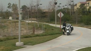 A man was found dead on a bike path in Irvine on Jan. 19, 2016. (Credit: KTLA)