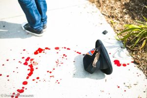 Three people were stabbed during a Ku Klux Klan rally in Anaheim on Feb. 27, 2016. (Credit: Heather Boucher)