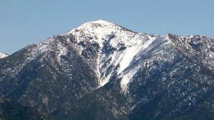 Mount Baldy is shown on Feb. 8, 2016. (Credit: KTLA)