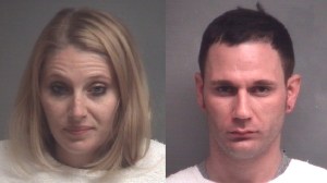 Brittany Nicole Harper, 30, left, and Blake Edward Fitzgerald, 30, are seen in booking photos. (Credit: Joplin Police Department)