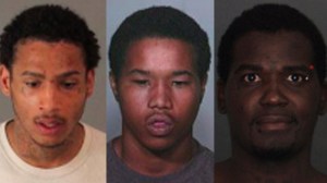The San Bernardino Police Department provided booking photos of three men accused of being involved in the Jan. 29, 2016, killing of the owner of the Bossey Drive-In Dairy. From left to right, Desmond Stevenson, Robert Green and Jason Allen are pictured.