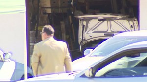 Two dead bodies were found in the garage shown, while another was found in a bedroom of a Hawaiian Gardens home on Feb. 15, 2016. (Credit: KTLA)