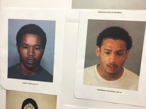 Robert Green and Desmond Stevenson are shown in photos displayed by police on Feb. 1, 2016. (Credit: KTLA)