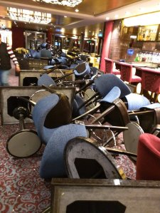 rough seas batter cruise ship Damage aboard the Anthem of the Seas cruise ship is seen in an image provided by CNN.