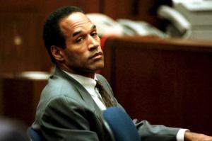 O. J. Simpson sits in Superior Court in Los Angeles on Dec. 8, 1994. (Credit: POOL/AFP/Getty Images)
