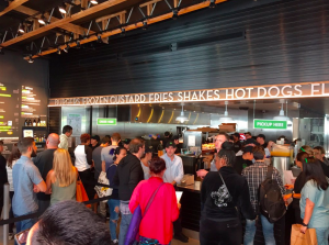 Shake Shack made its California debut in West Hollywood on March 15, 2016. (Credit: Dave Mecham/KTLA)