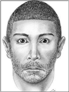A sketch of a man sought in a series of attacks along a popular jogging trail in South L.A. was released by LAPD on March 15, 2016.