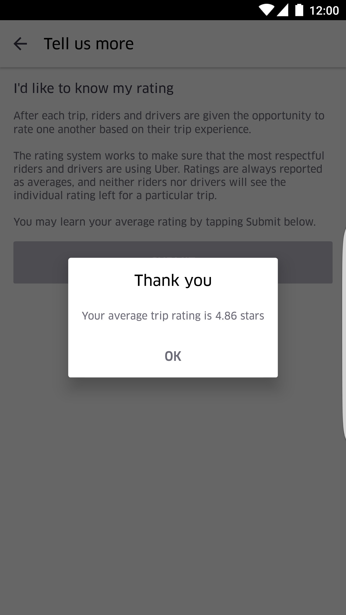 uber rating step 5