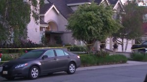 An investigation was underway after a man and a woman were found dead inside a home in Camarillo on April 2, 2016. (Credit: KTLA) 